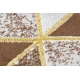 Moderní MEFE koberec B400 vzor kostka, geometrický 3D - Strukturální, dvě úrovně rouna tmavě-béžový