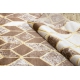 Modern MEFE carpet B400 Cube, geometric 3D - structural two levels of fleece dark beige