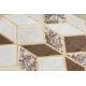 Modern MEFE Teppich B400 Würfel, geometrisch 3D - Strukturell zwei Ebenen aus Vlies creme / beige