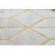 модерен MEFE килим B400 Кубче, геометричен 3D - structural две нива на руно сметана / бежов