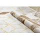 Modern MEFE carpet B400 Cube, geometric 3D - structural two levels of fleece cream / beige