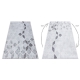Moderní MEFE koberec B400 vzor kostka, geometrický 3D - Strukturální, dvě úrovně rouna šedá