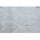 Tæppe MEFE moderne B400 Terning, geometrisk 3D - Strukturelle, to niveauer af fleece grå