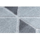 Alfombra MEFE moderna B400 Cubo, geométrico 3D - Structural dos niveles de vellón gris 