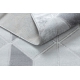 Modern MEFE Teppich B400 Würfel, geometrisch 3D - Strukturell zwei Ebenen aus Vlies grau