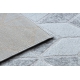Modern MEFE Teppich B400 Würfel, geometrisch 3D - Strukturell zwei Ebenen aus Vlies grau