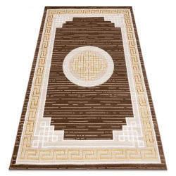 Tappeto MEFE moderne 9096 Telaio, chiave greca - Structural due livelli di pile beige / maro