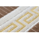 Modern MEFE carpet 9096 Frame, greek key - structural two levels of fleece beige / brown
