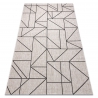 Covor sisal Floorlux 20605 argint si negru Triunghiuri, Geometric