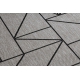 Килим SIZAL FLOORLUX 20605 сребро / черно / бежов триъгълници, геометричен