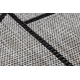 Килим шнуровий SIZAL FLOORLUX 20605 срібло / чорний / бежевий трикутники, Геометричні