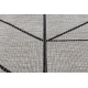 Fonott sizal floorlux szőnyeg 20605 ezüst / fekete / bézs HÁROMSZÖGEK, GEOMETRIAI 
