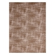Moderní MEFE koberec 9401 Pásy vintage - Strukturální, dvě úrovně rouna béžový / hnědý