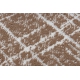 Paklājs MEFE moderns 9401 Līnijas vintage mazgāts, struktūra - divi sariņu līmeņi bēšs /, brūns