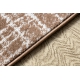 Modern MEFE matta 9401 Lines vintage - structural två nivåer av hudna beige / brun
