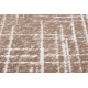 Dywan MEFE nowoczesny 9401 Linie vintage przecierany - Strukturalny, dwa poziomy runa beż / brązowy