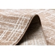 Moderní MEFE koberec 9401 Pásy vintage - Strukturální, dvě úrovně rouna béžový / hnědý