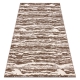Moderný MEFE Vlny koberec 8761 - Štrukturálny, dve vrstvy rúna tmavo-béžová