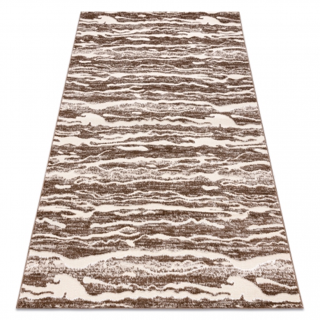 Modern MEFE carpet 8761 Waves - structural two levels of fleece dark beige