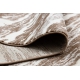 Moderne MEFE Teppe 8761 Bølger - strukturell to nivåer av fleece mørk beige