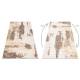 Kilimas MEFE Šiuolaikinis 8731 Rozetė Senovinis - Struktūrinis, dviejų sluoksnių vilna smėlio spalvos 