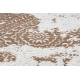 Modern MEFE carpet 8731 Rosette vintage - structural two levels of fleece beige / gold