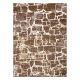 Modern MEFE matta 6184 Paving brick - structural två nivåer av hudna mörk beige