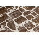 Tappeto MEFE moderno 6184 Pavimentazione mattone - Structural due livelli di pile beige scuro