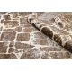 Moderne MEFE Teppe 6184 Asfaltering murstein - strukturell to nivåer av fleece mørk beige