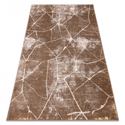 Modern MEFE carpet 2783 Marble - structural two levels of fleece dark beige