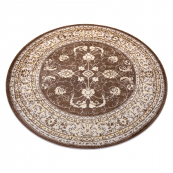 Alfombra MEFE moderna circulo 2312 Ornamento, marco - Structural dos niveles de vellón beige obscuro