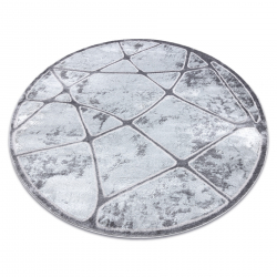 модерен MEFE килим кръг B401 - structural две нива на руно тъмно сив