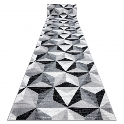 Ковер Лущув ARGENT - W6096 треугольники 3D серый / черный