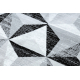 Килим Лущув ARGENT - W6096 трикутники 3D сірий / білий