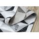 Alfombra de pasillo ARGENT - W6096 Triángulos 3D gris / negro