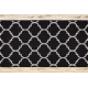 Kilimėliai sizalis FLOORLUX dizainas 20608, Maroko dobilai, trellis juoda / sidabras