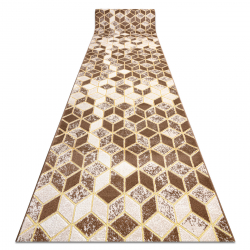 Vloerbekleding Structureel MEFE B400 blokjes, geometrisch , 3D - twee poolhoogte , beige 