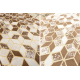 Løper Strukturell MEFE B400 Kube, geometriske 3D - to nivåer av fleece beige