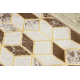 Alfombra de pasillo Structural MEFE B400 Cubo, geométrico 3D - dos niveles de vellón beige