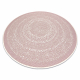 Alfombra de cuerda sisal FLAT círculo 48834562 puntos rubor rosado