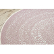 Kulatý koberec FLAT 48834562 SISAL Tečky špinavě růžová