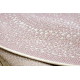 Kulatý koberec FLAT 48834562 SISAL Tečky špinavě růžová