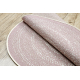Carpet round FLAT 48834562 SISAL Dots blush pink