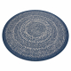 Kilimas Apskritas kilimas sizalio virvelės FLAT 48834591 Taškai, mėlyna