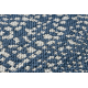 Fonott sizal Flat szőnyeg kör 48834591 Pontok elpirul kék