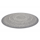 Okrúhly koberec FLAT 48834637 SISAL Bodky sivá
