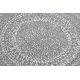Kilimas Apskritas kilimas sizalio virvelės FLAT 48834637 Taškai, pilka