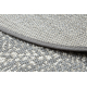 Kulatý koberec FLAT 48834637 SISAL Tečky šedá