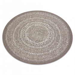 Sisal-hjuletæppe SISAL FLAT 48834686 Prikker, beige