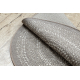 Kilimas Apskritas kilimas sizalio virvelės FLAT 48834686 Taškai, smėlio spalvos 